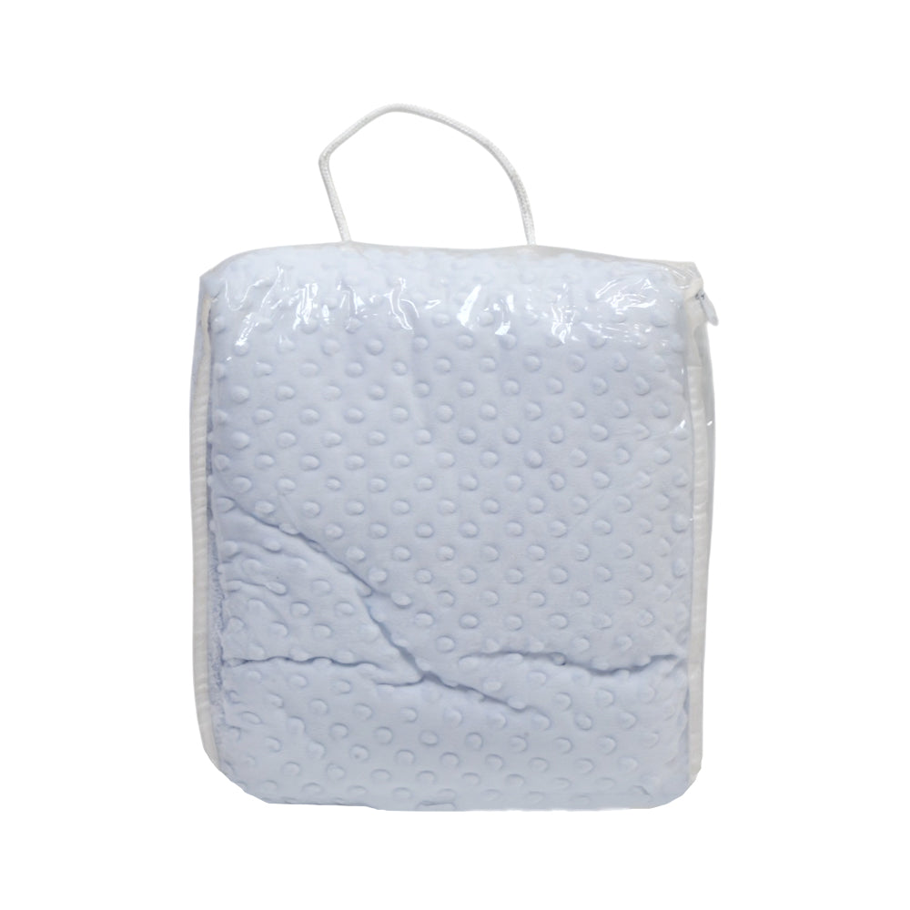 BABY QUILTED BLANKET 90X120CM L-BLUE IR-25 BL-36F
