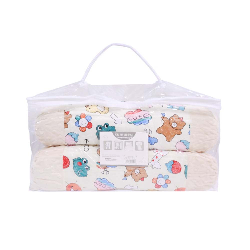 BABY 3PC BLANKET W-PILLOW L-SKIN IR-25 BL-40-CR