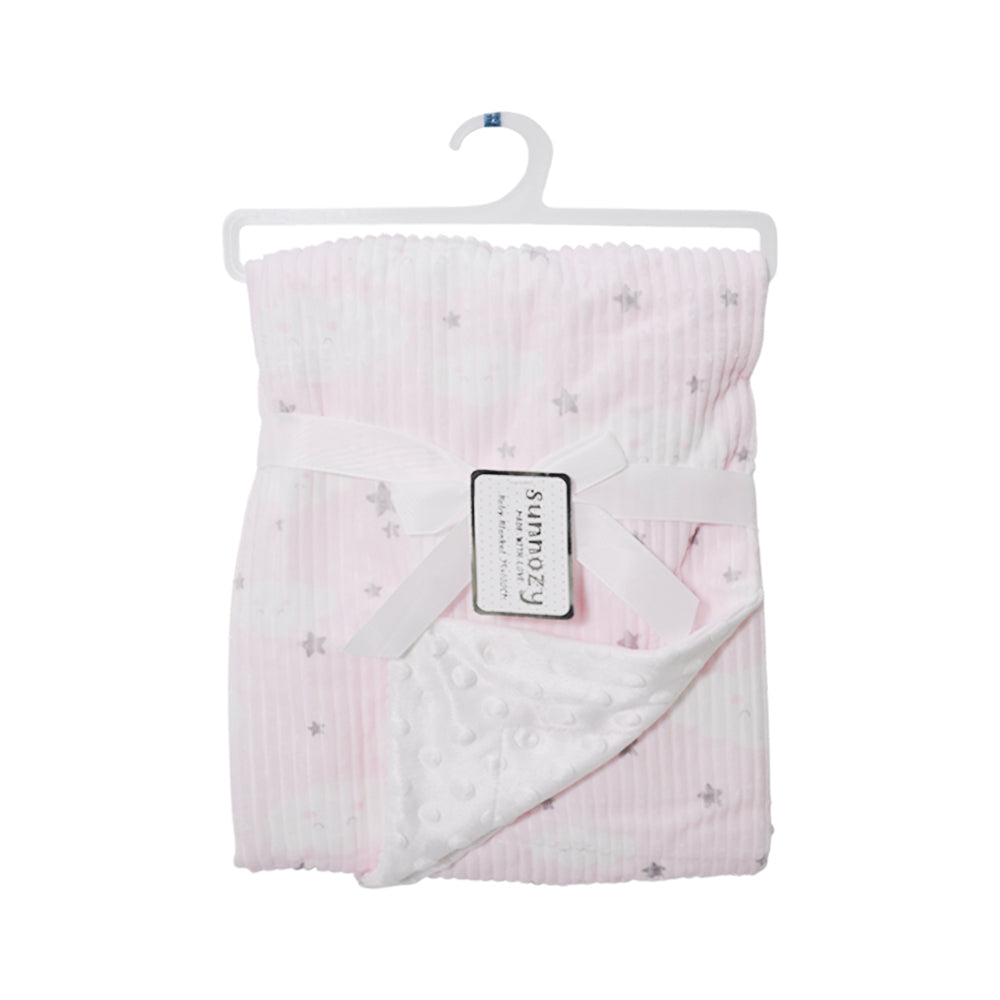 BABY FLEECE WRAPPING SHAWL PINK IR-25 BL-46-P