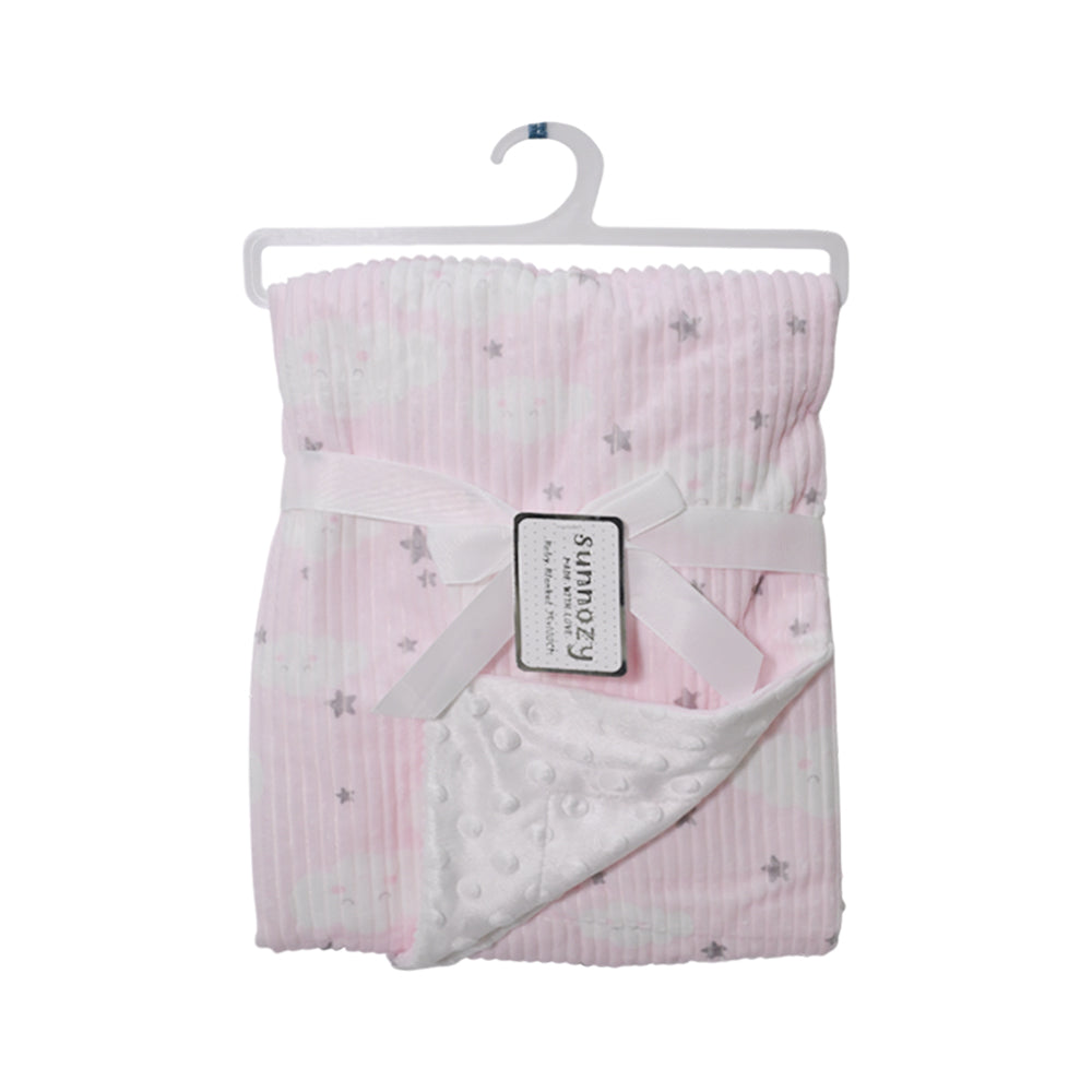 BABY FLEECE WRAPPING SHAWL PINK IR-25 BL-46-P