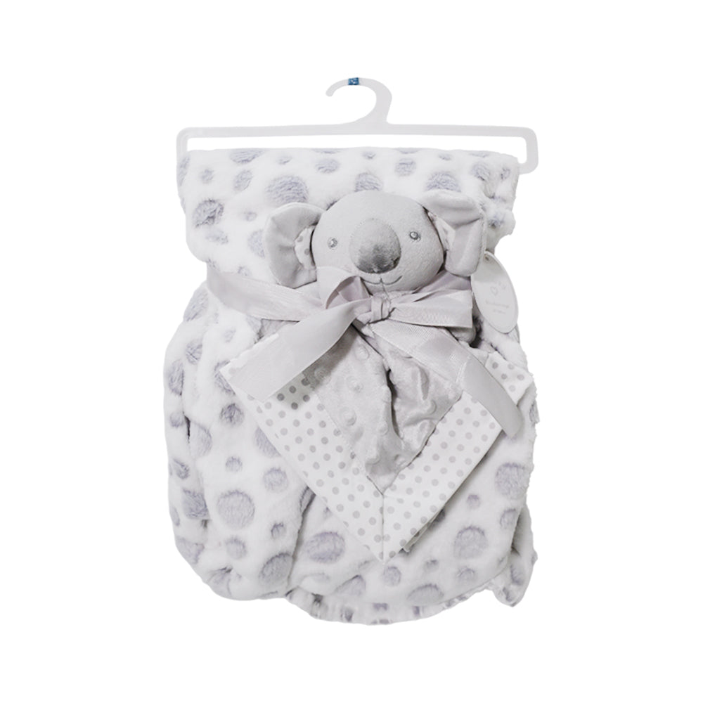 BABY FLEECE WRAPPING SHAWL GREY IR-25 BL-47-G
