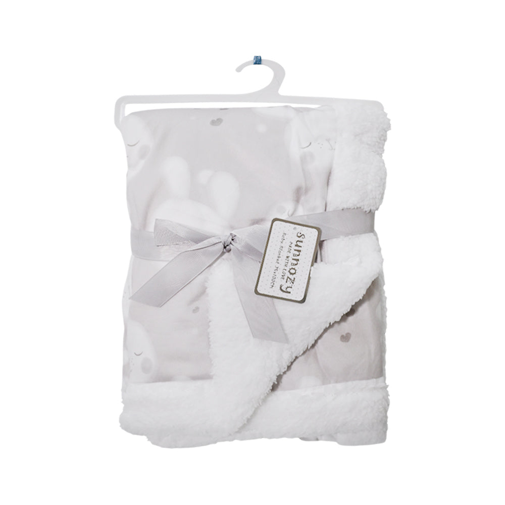 BABY FLEECE WRAPPING SHAWL L-GREY IR-25 BL-48-A