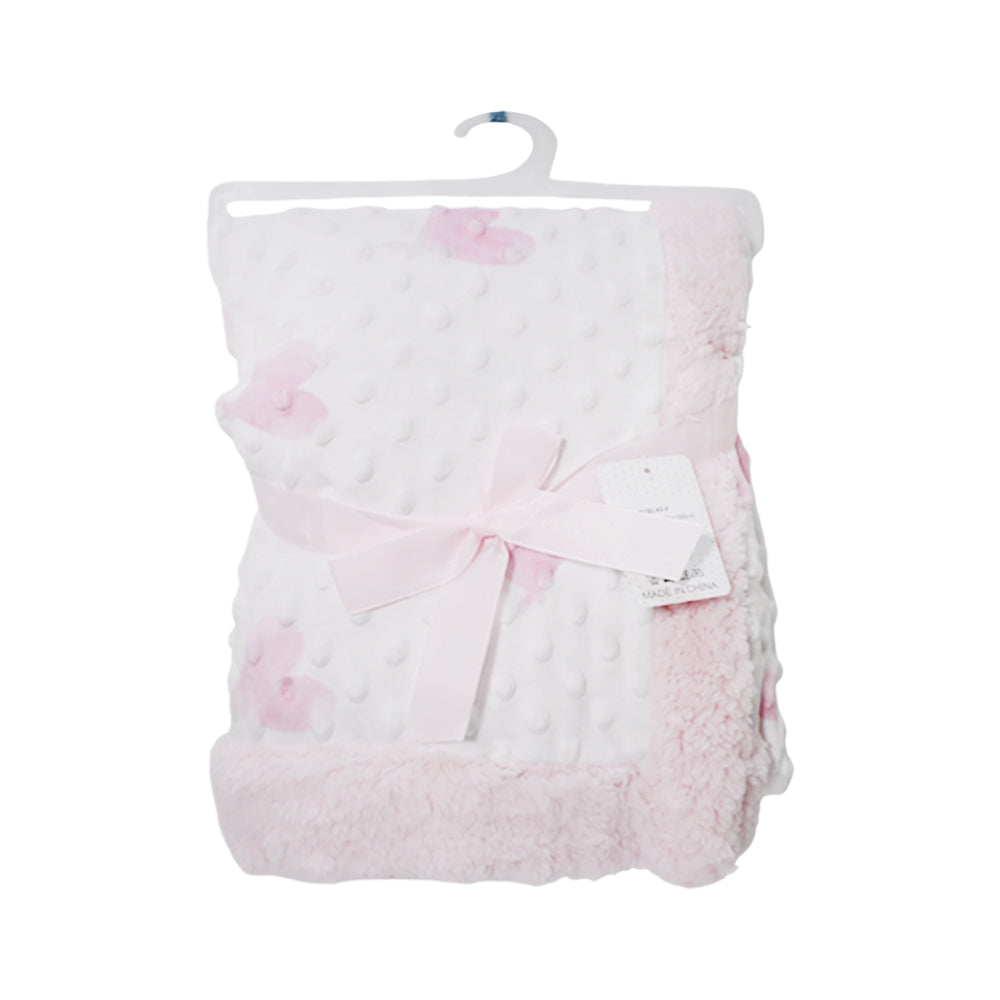 BABY FLEECE WRAPPING SHAWL PINK IR-25 BL-49-P