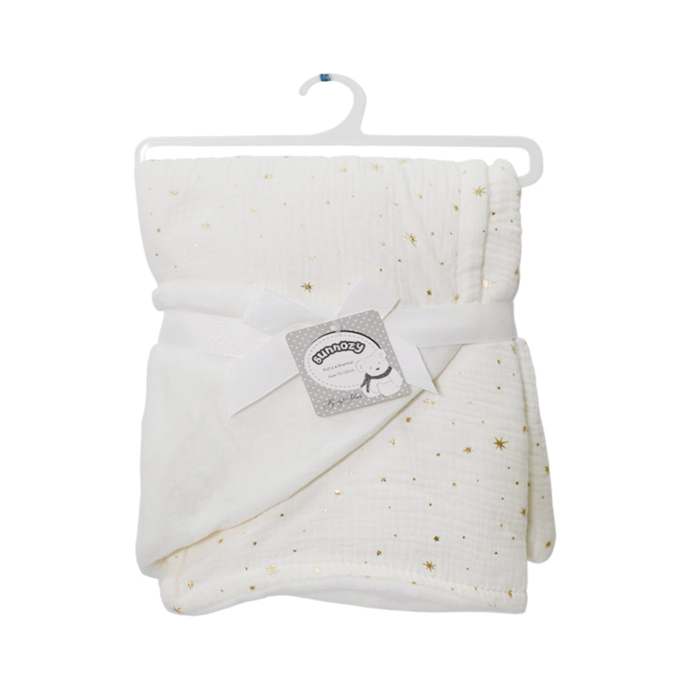 BABY FLEECE WRAPPING SHAWL OFF WHITE IR-25 W-059-C