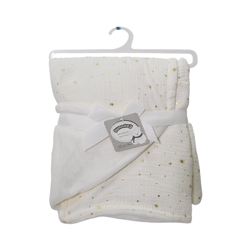 BABY FLEECE WRAPPING SHAWL OFF WHITE IR-25 W-059-C