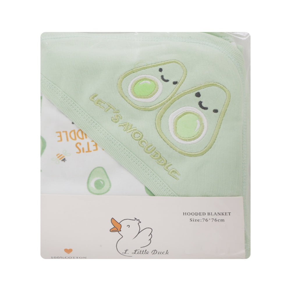 BABY WRAPPING SHEET HOODED 76X76CM L-GREEN IR-25 BK-074