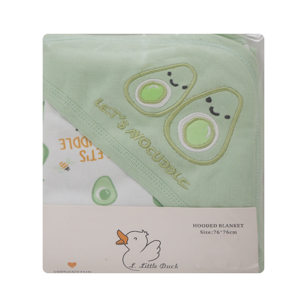 BABY WRAPPING SHEET HOODED 76X76CM L-GREEN IR-25 BK-074