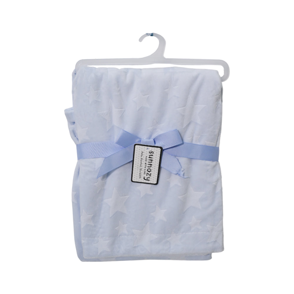 BABY FLEECE WRAPPING SHAWL BLUE IR-25 BL-26-B