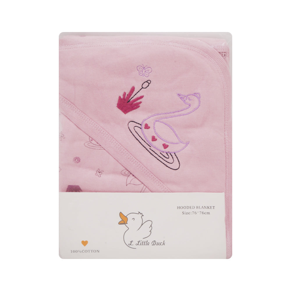 BABY WRAPPING SHEET HOODED 76X76CM L-PURPLE IR-25 BK-103