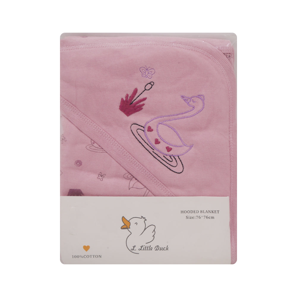 BABY WRAPPING SHEET HOODED 76X76CM L-PURPLE IR-25 BK-103