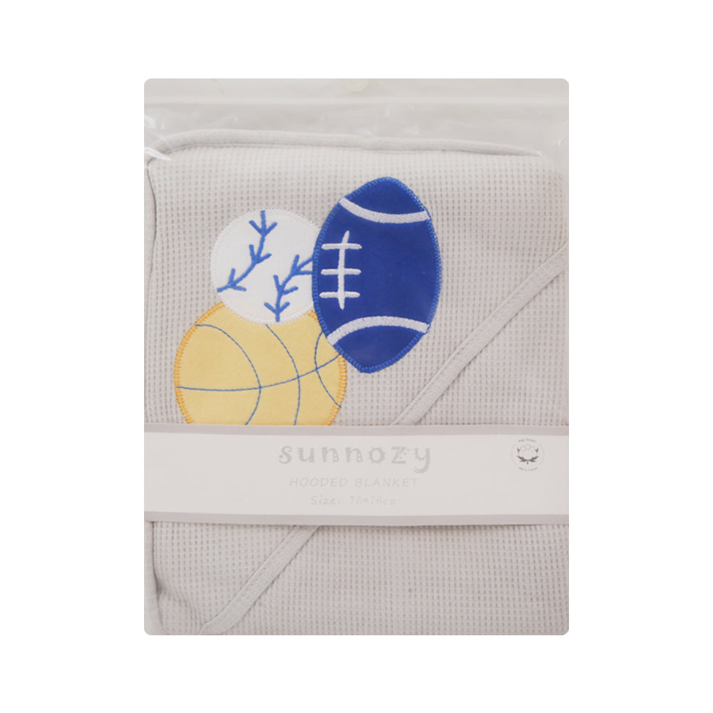 BABY WRAPPING SHEET HOODED GREY IR-25 BL-65-B