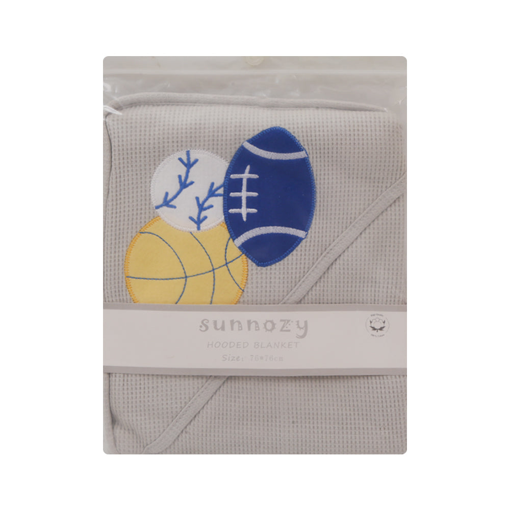 BABY WRAPPING SHEET HOODED GREY IR-25 BL-65-B