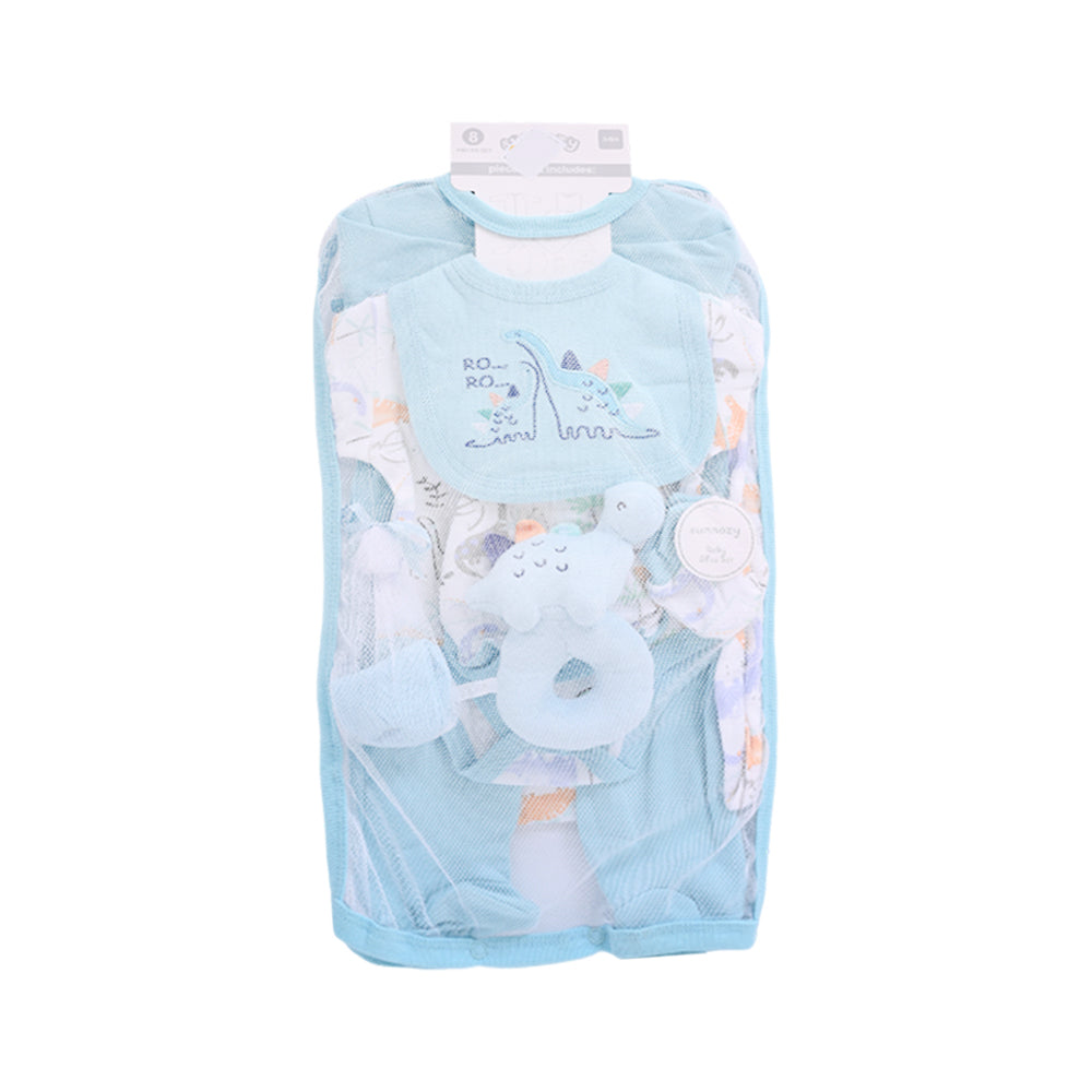 BABY 8PC GIFT SET HANGER SKY-BLUE IR-25 3-6M S-9303