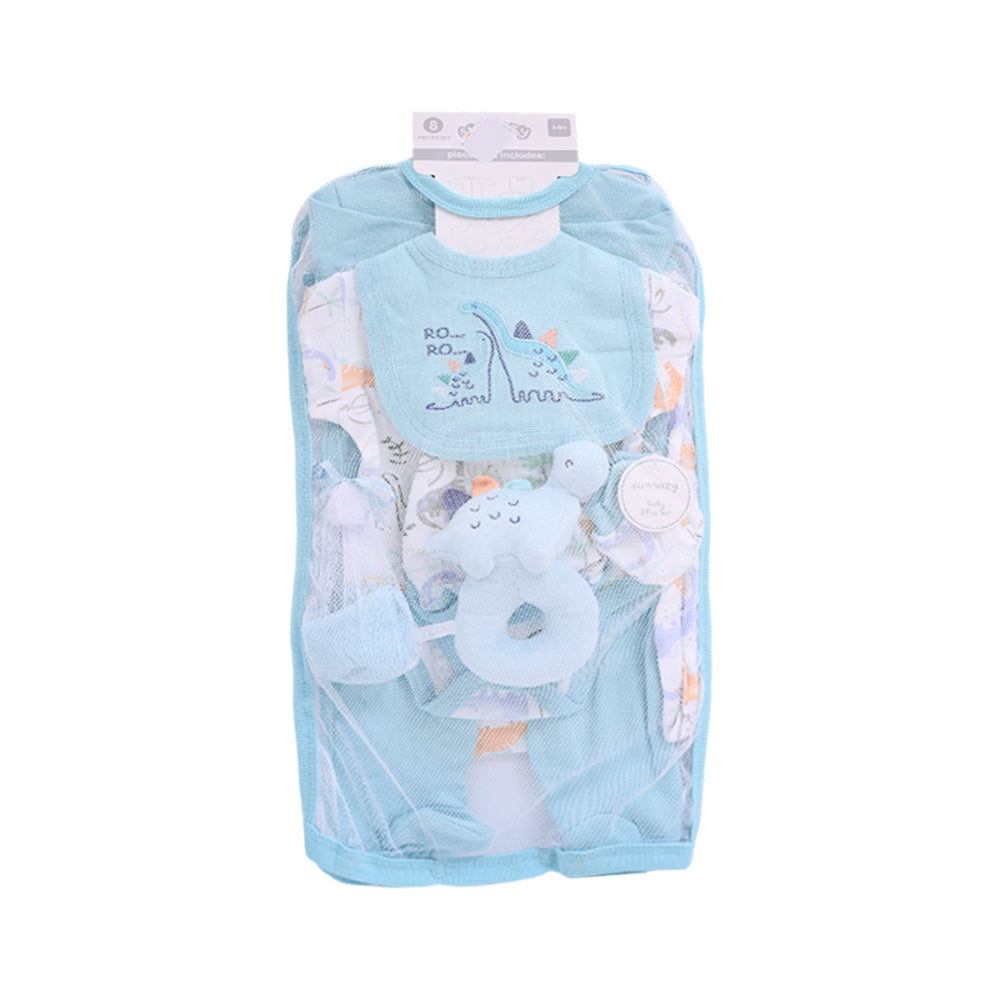 BABY 8PC GIFT SET HANGER SKY-BLUE IR-25 3-6M S-9303