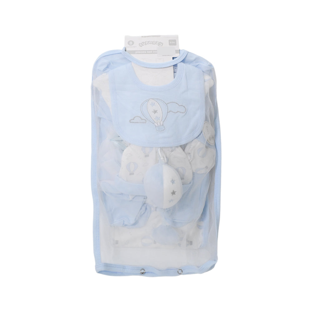 BABY 8PC GIFT SET HANGER BLUE IR-25 0-3M S-9318