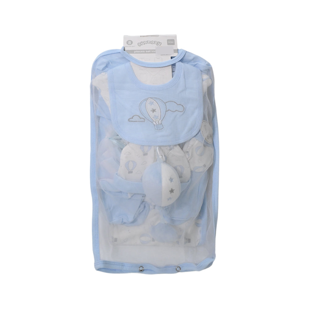 BABY 8PC GIFT SET HANGER BLUE IR-25 0-3M S-9318