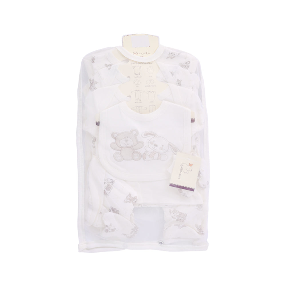 BABY 8PC GIFT SET HANGER OFF WHITE IR-25 0-3M S-8399