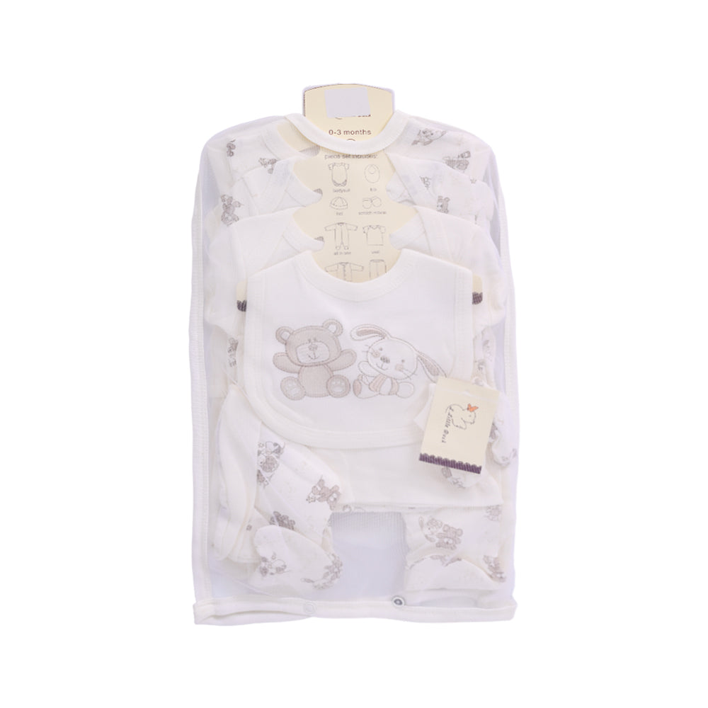 BABY 8PC GIFT SET HANGER OFF WHITE IR-25 0-3M S-8399