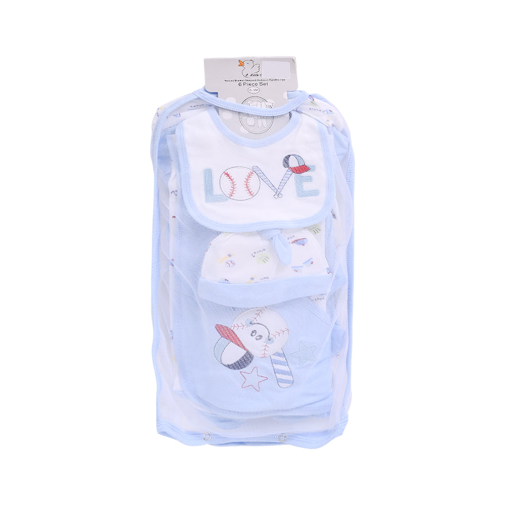 BABY 6PC GIFT SET HANGER LITL DUCK IR-25 0-3M S-6307