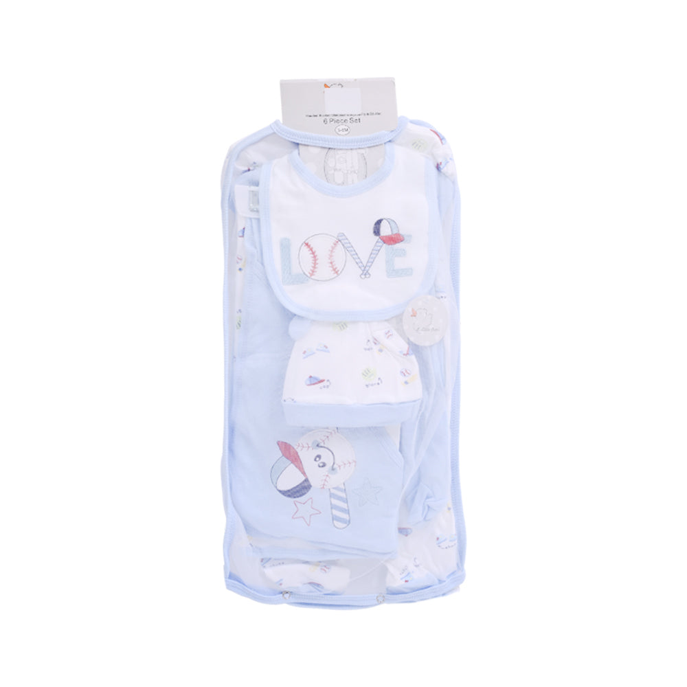 BABY 6PC GIFT SET HANGER LITL DUCK IR-25 3-6M S-6307
