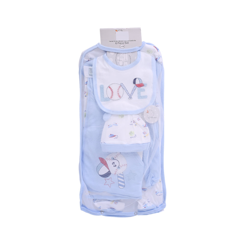 BABY 6PC GIFT SET HANGER LITL DUCK IR-25 3-6M S-6307