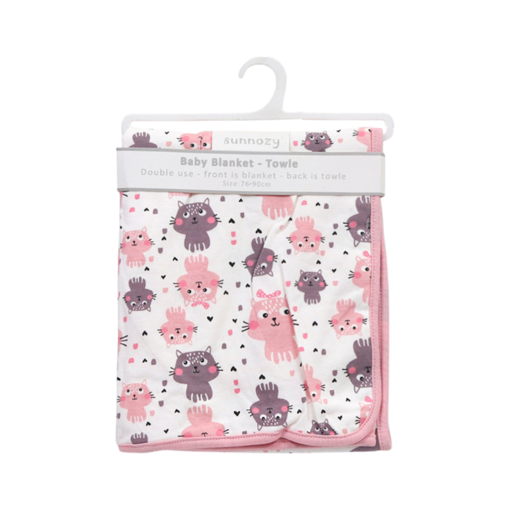 BABY COTTON WRAPPING SHEET 76X90CM PINK IR-25 BL-67-B