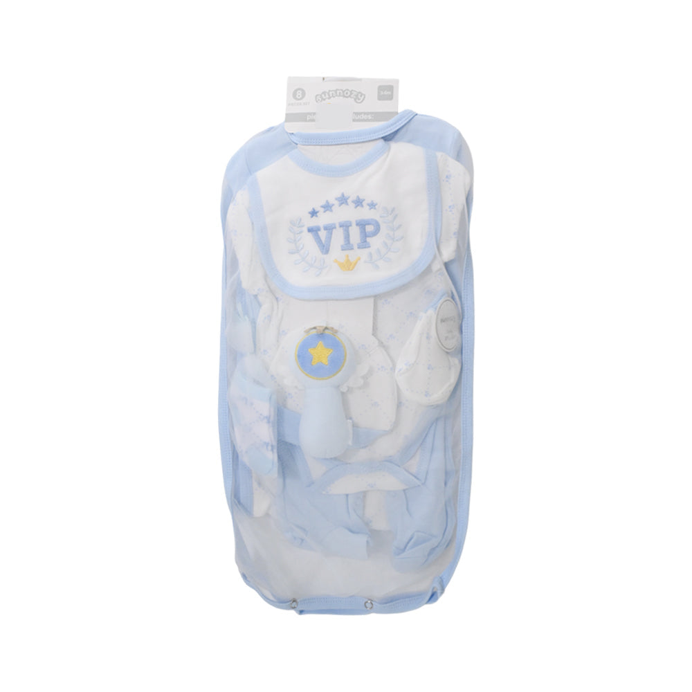 BABY 8PC GIFT SET HANGER BLUE IR-25 3-6M S.9307