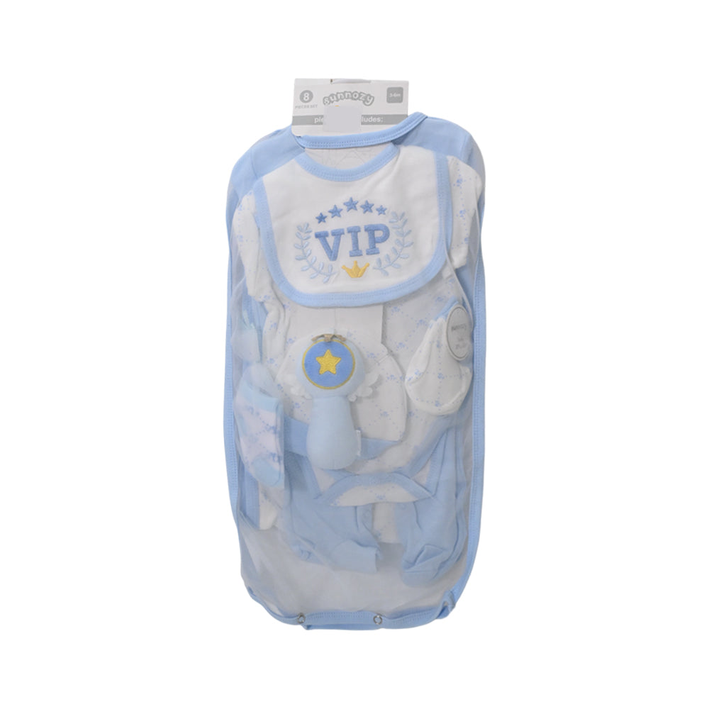 BABY 8PC GIFT SET HANGER BLUE IR-25 3-6M S.9307