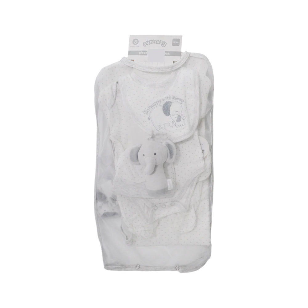 BABY 8PC GIFT SET HANGER WHITE IR-25 0-3M S.9309