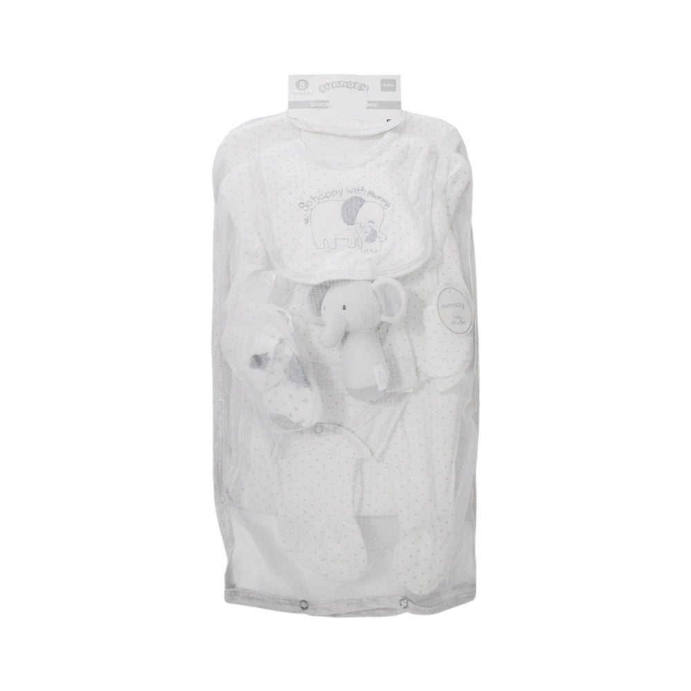 BABY 8PC GIFT SET HANGER WHITE IR-25 3-6M S.9309