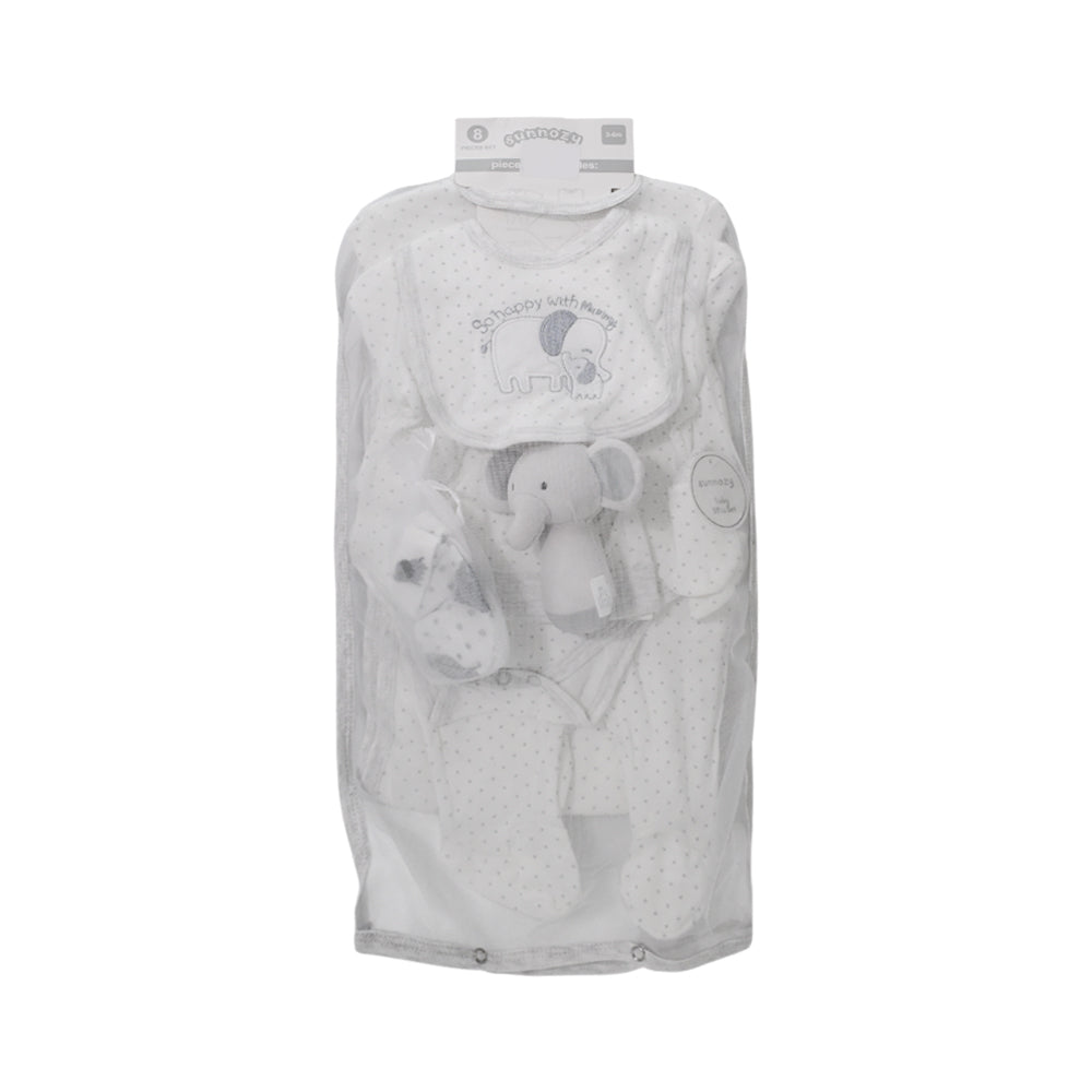 BABY 8PC GIFT SET HANGER WHITE IR-25 3-6M S.9309