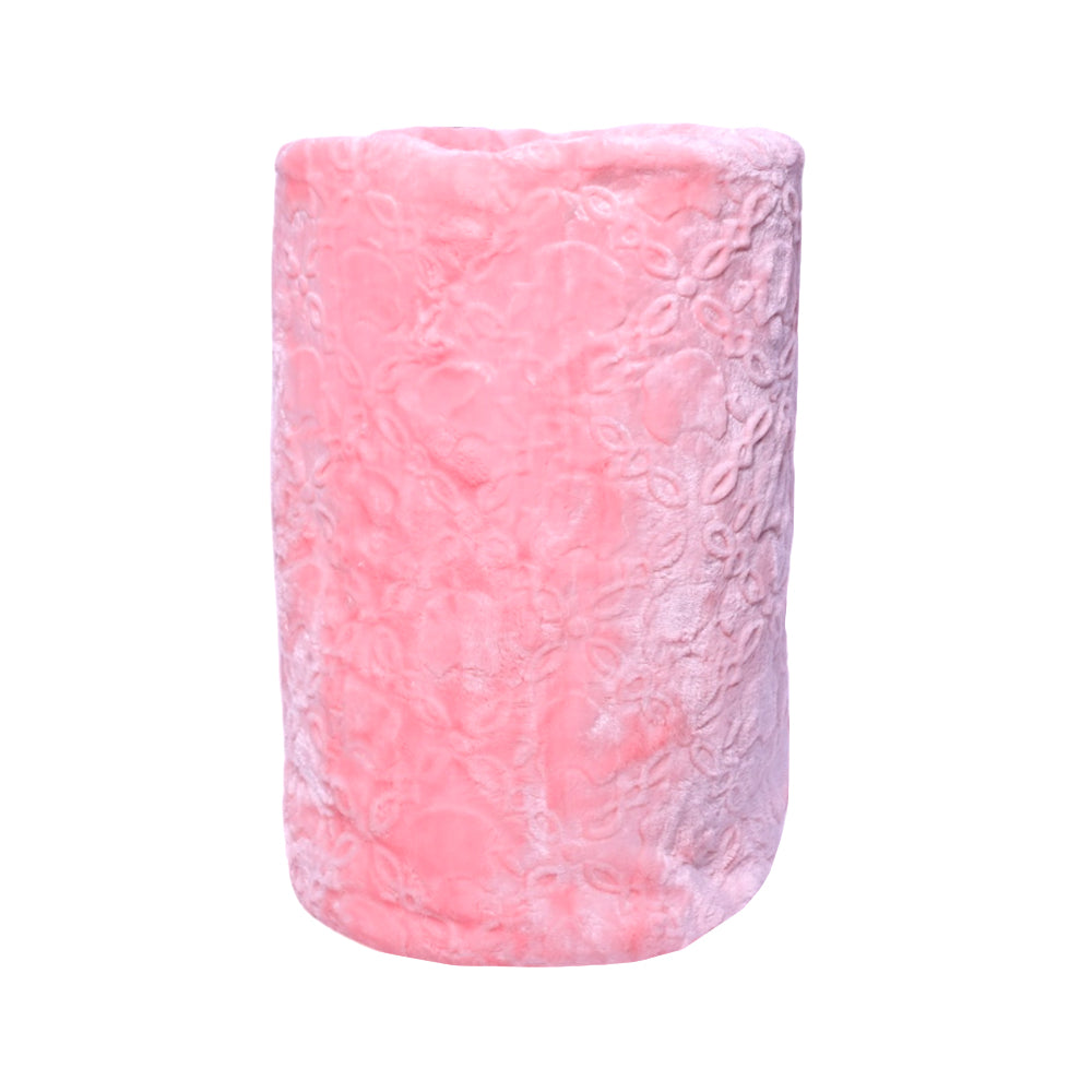 BLANKET IMBOSSED SOLID IR 1 PLY PINK 200X240