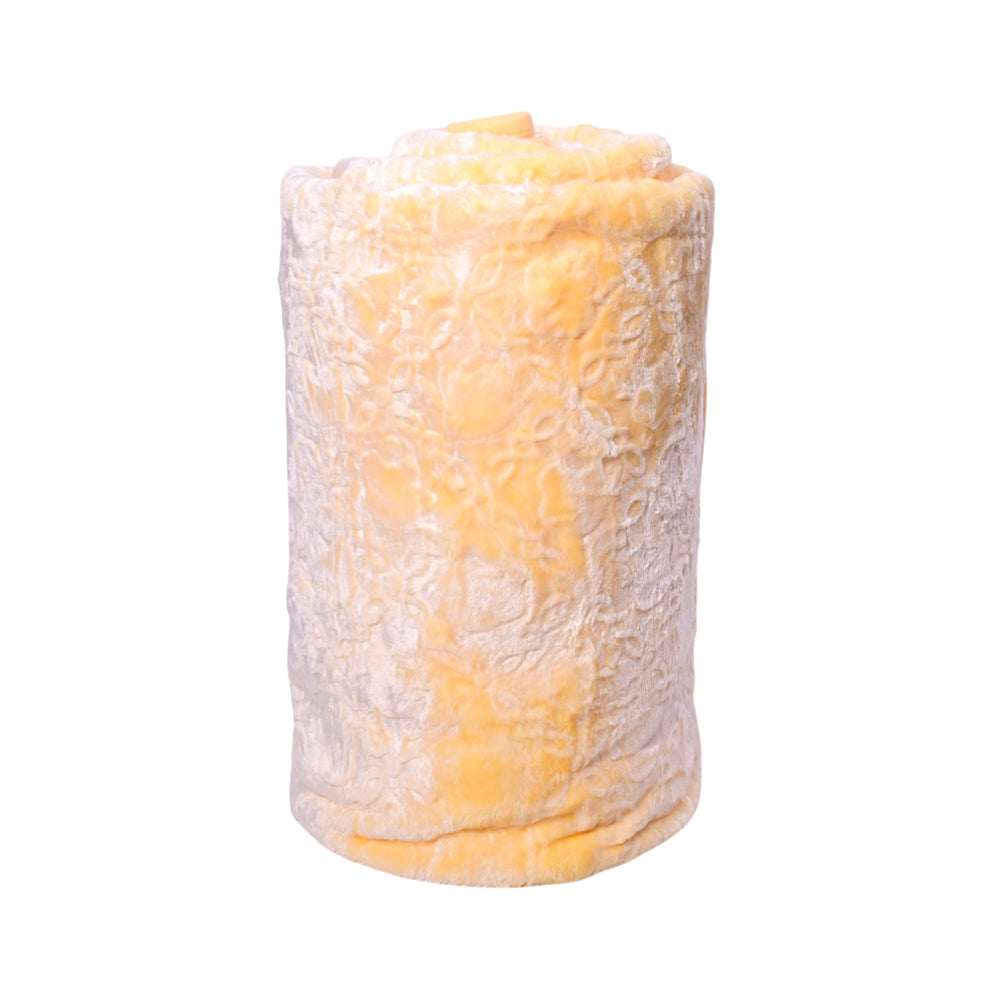 BLANKET IMBOSSED SOLID IR 1 PLY YELLOW 200X240