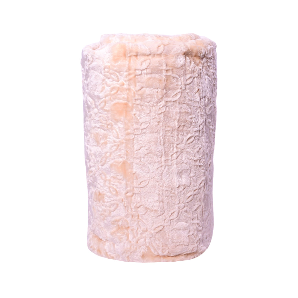 BLANKET IMBOSSED SOLID IR 1 PLY BEIGE 200X240