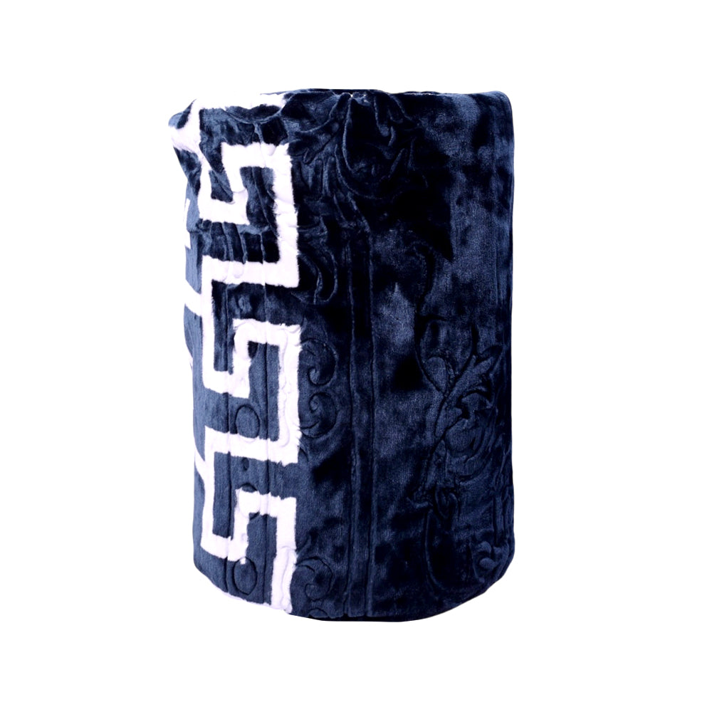 BLANKET IMBOSSED PRINTED IR 2 PLY BLACK 200X240