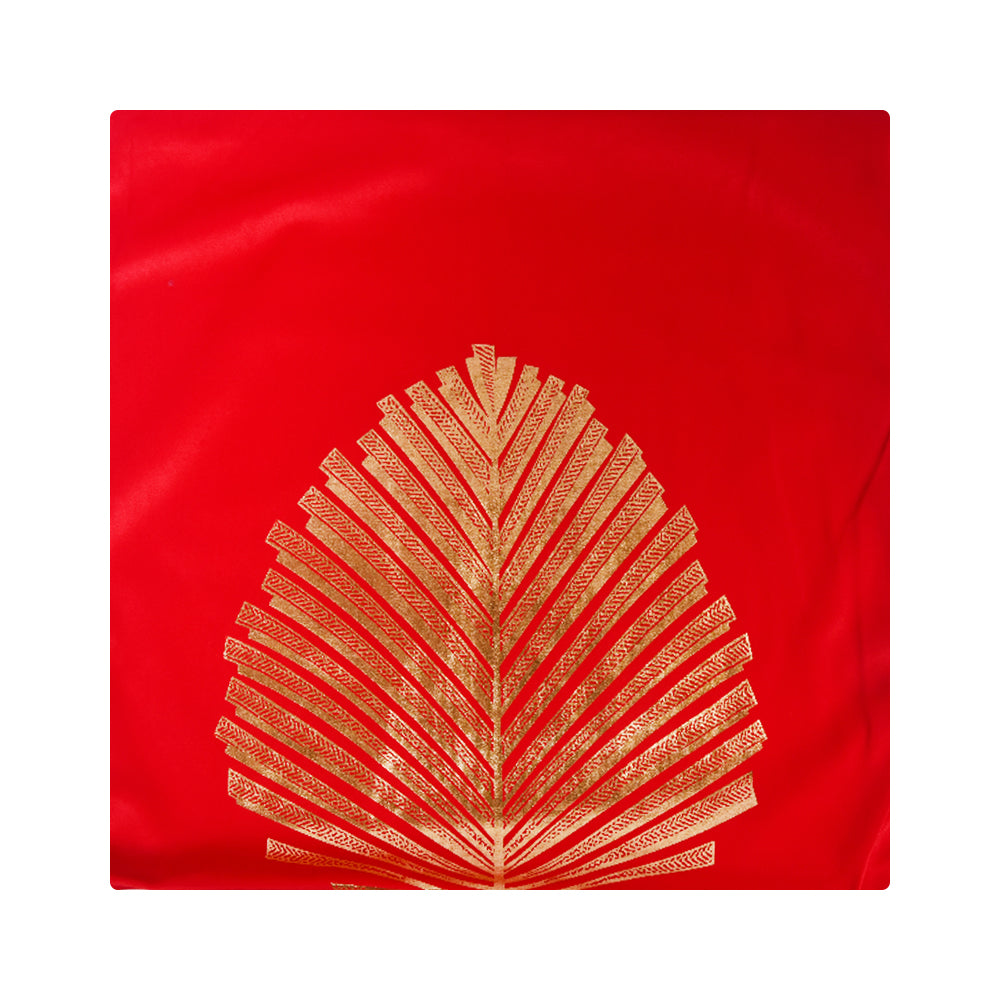 CUSHION COVER FOIL PRINT RED IC 25-26