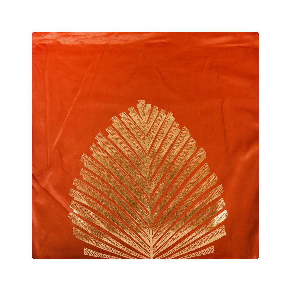 CUSHION COVER FOIL PRINT RUST IC 25-26