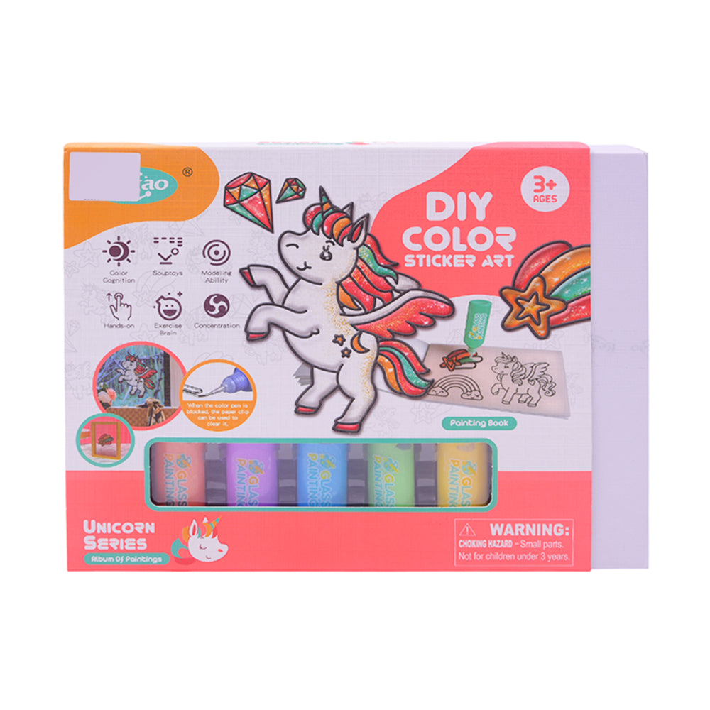 708-29 UNICORN PAINTING STICKER ART