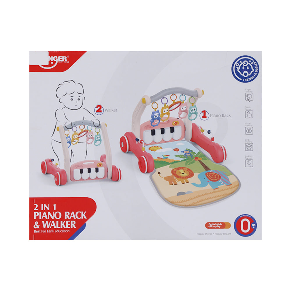 HE0638 HE WALKER PLAYGYM PINK 2IN1 A.I