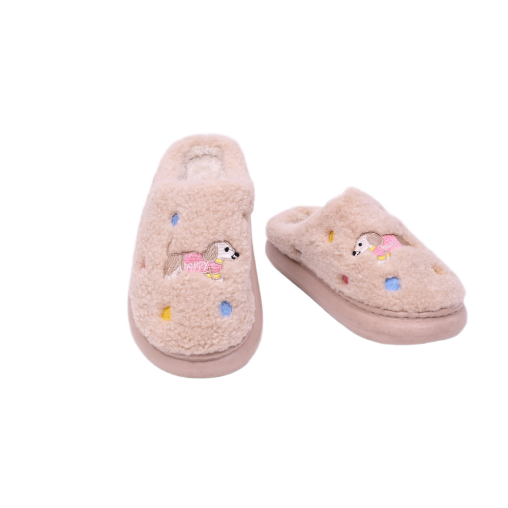 LADIES CARPET SLIPPER IR BEIGE 25-102 36-41