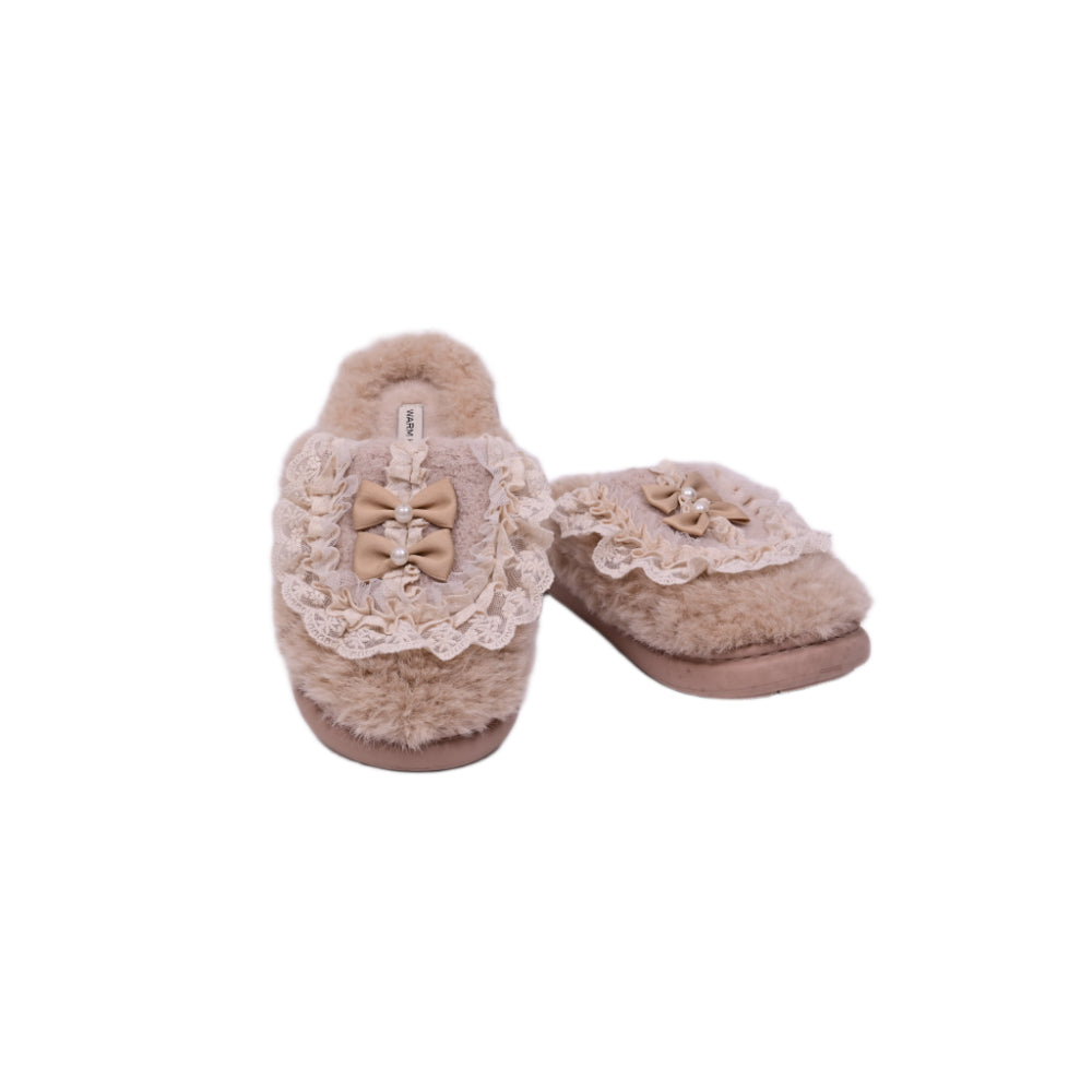 LADIES CARPET SLIPPER IR BEIGE 25-100 36-41