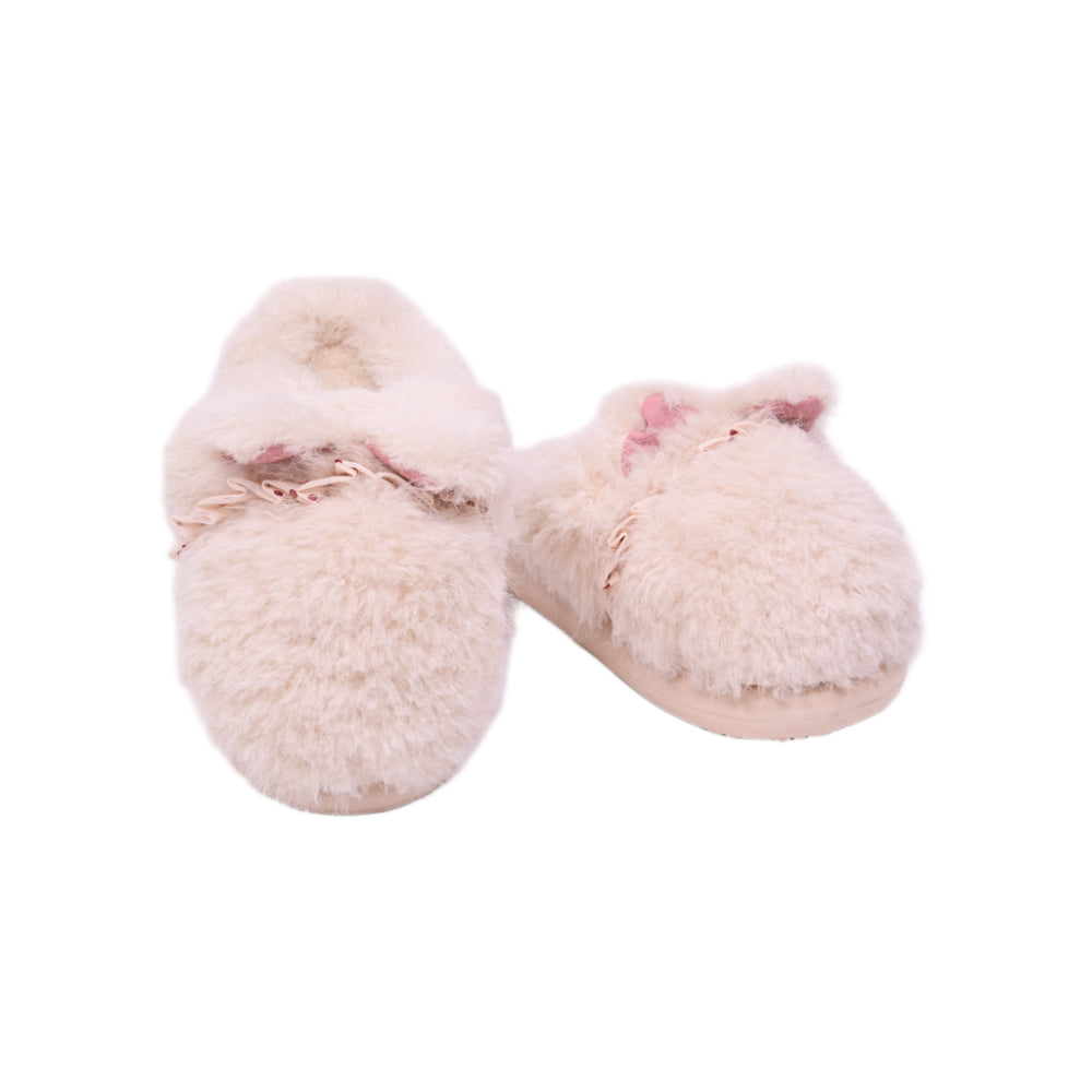 LADIES CARPET SLIPPER IR CREAM 25-37 28-33
