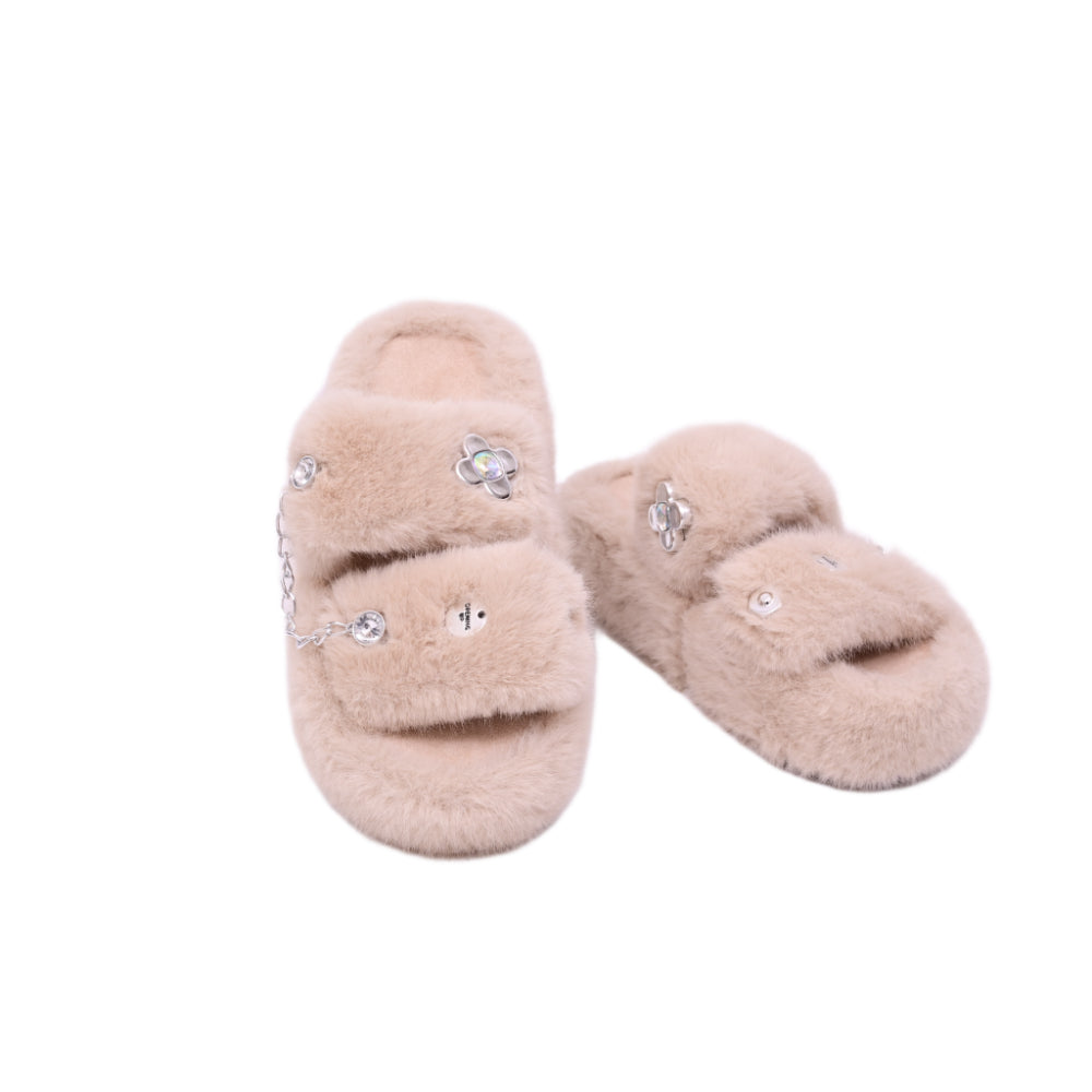LADIES CARPET SLIPPER IR BEIGE 25-7 36-41