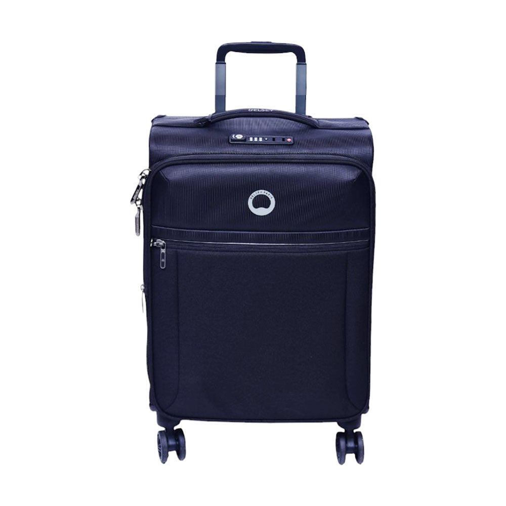 DELSEY TROLLEY CASE BROC BLACK 20INCH