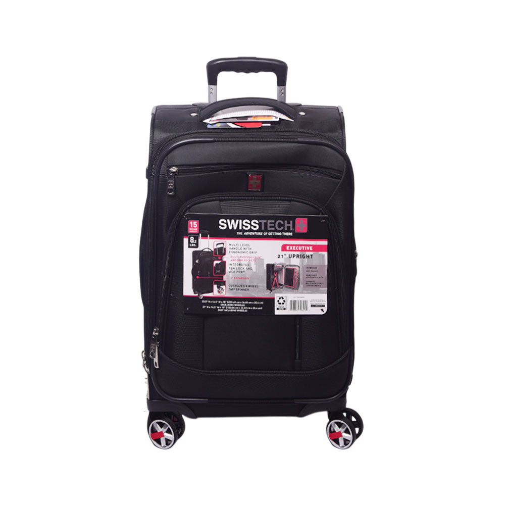 SWISS TECH TROLLEY CASE EXECUTIVE BLACK 20 INCH