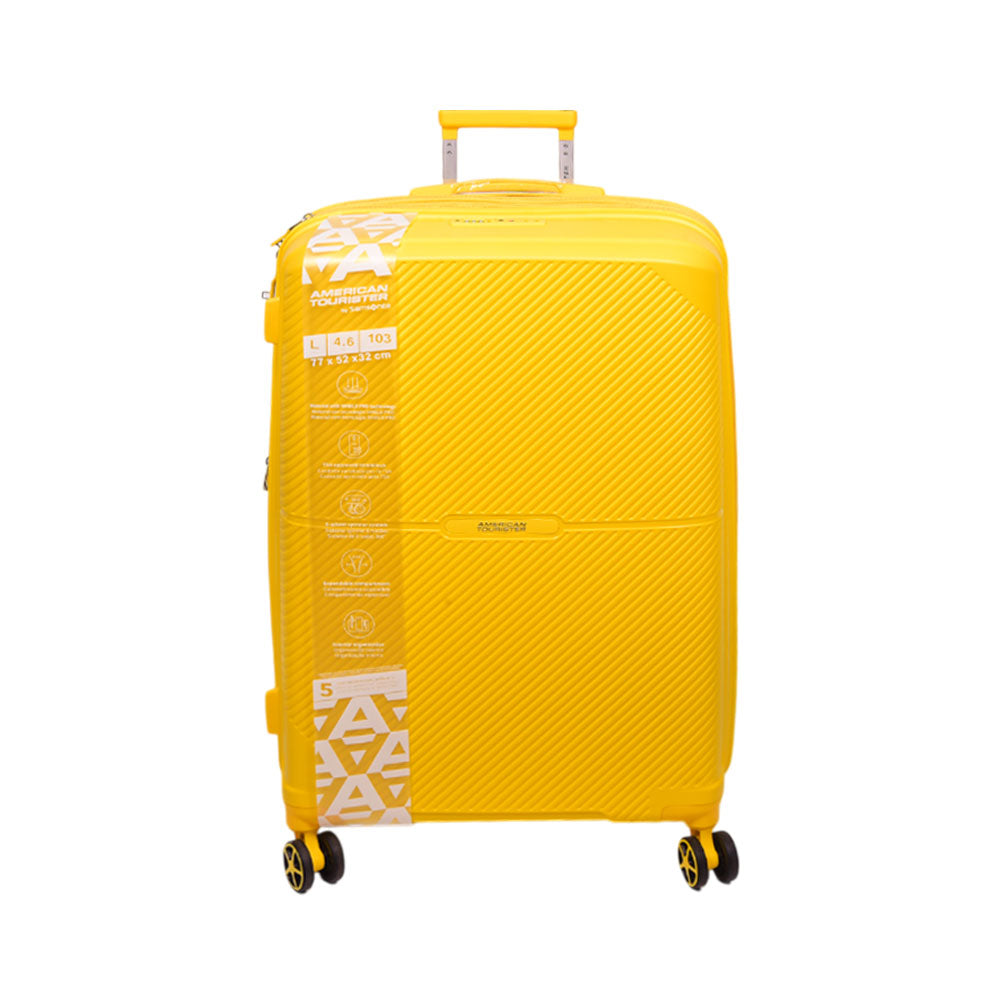 AMERICAN TOURISTER TROLLEY CASE KYOTO YELLOW 28INCH