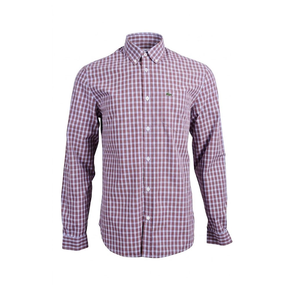 LAC MEN L/S BUTTON DOWN SHIRT CH6981 15X BRN S (IR)