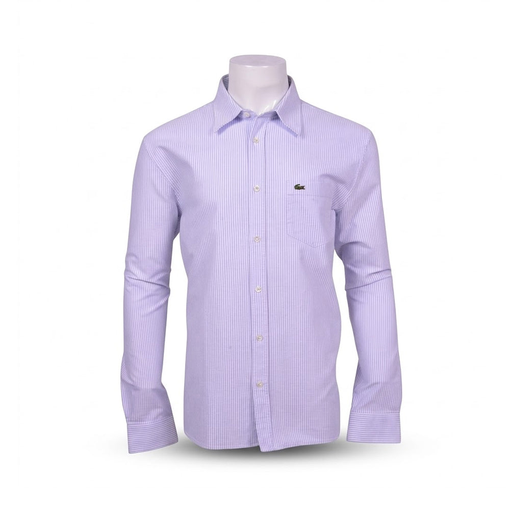 LAC MEN L/S DRESS SHIRT CH5625 E7B BLU/WHT L (IR)