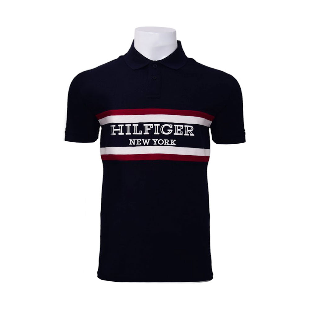 TH MEN S/S POLO SHIRT 78JB579-410 NVY L (IRS)