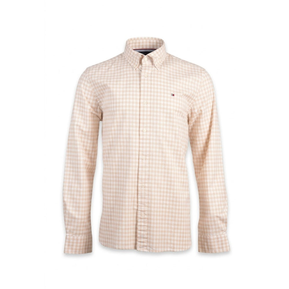 TH MEN L/S BUTTON DOWN SHIRT 78JA876-100 WHT/SKN M (IRS)
